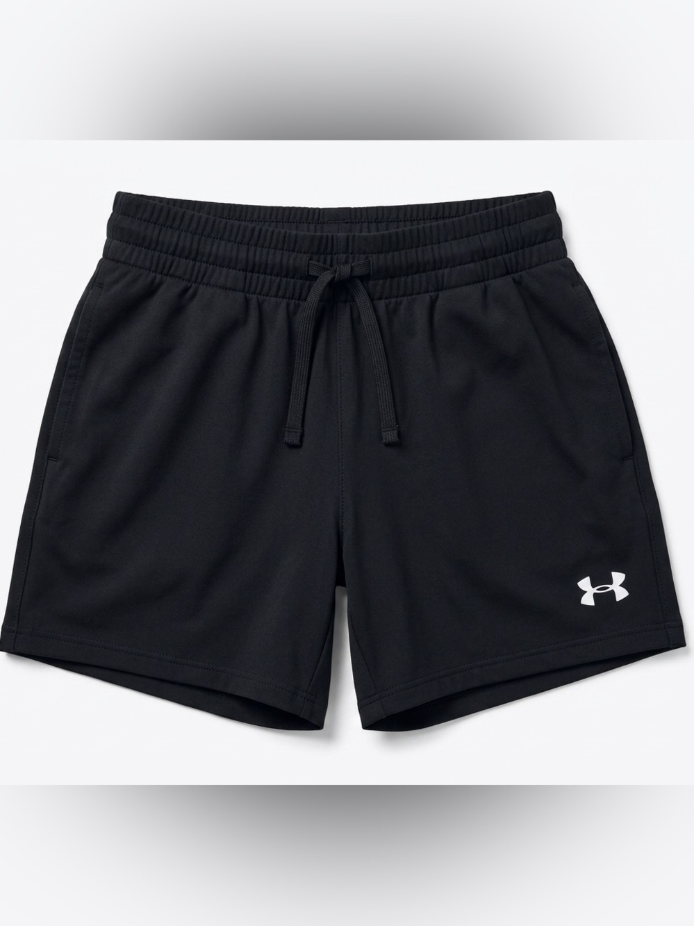 Under Armour Black Athletic Shorts with White Logo